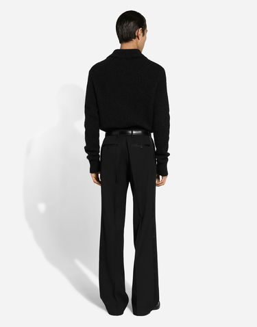 Polo skjorte Dolce & Gabbana Polo-shirt Long-sleeved Embroidered Logo Grå | GXZ48ZJFMIMN1254, 2