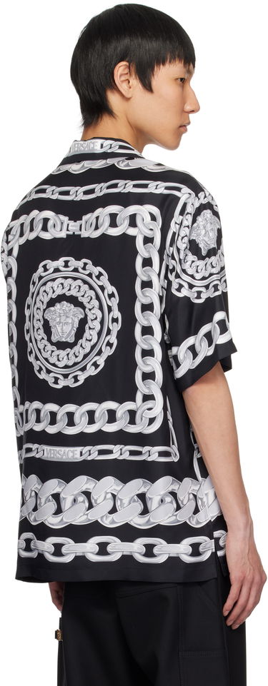 Skjorte Versace Versace Medusa Chains Silk Shirt Sort | 1003926_1A13397, 2