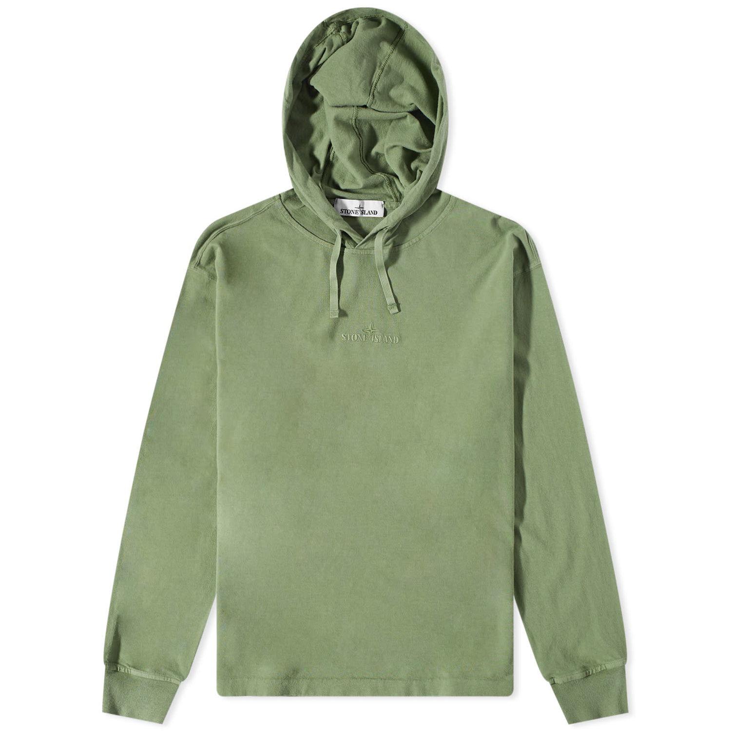 Sweatshirt Stone Island Embroidered Logo Lightweight Hoodie Sage Grøn | 781520644-V0055, 0