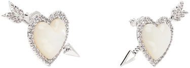 Øreringe SHUSHU/TONG SHUSHU/TONG YVMIN Edition Shell Heart Arrow Earrings Hvid | 23367WHT00DLR, 1