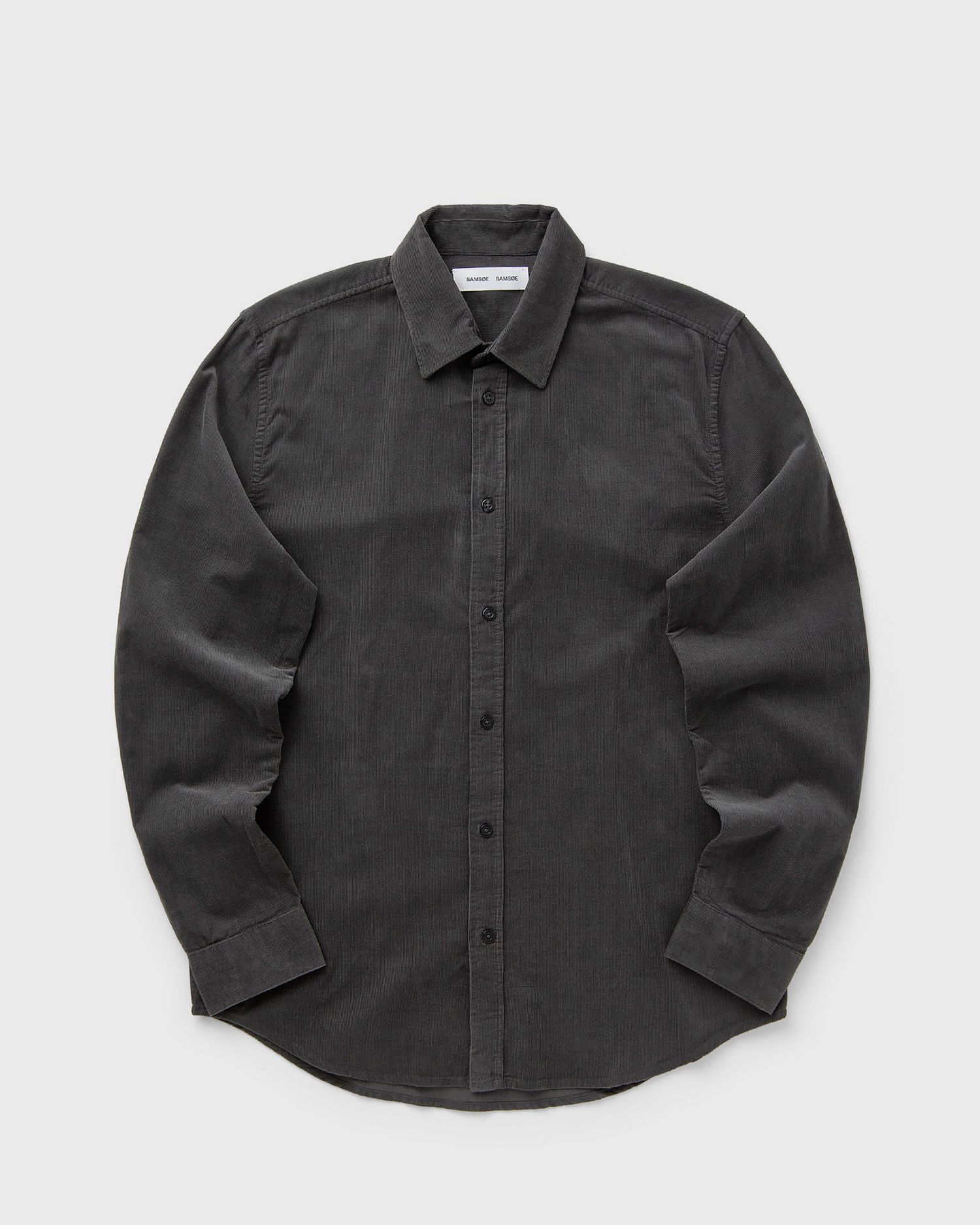 Skjorte Samsoe Samsoe SALIAM NX Corduroy Button-Up Shirt Grå | M10000028-BLACK-OYSTER, 1