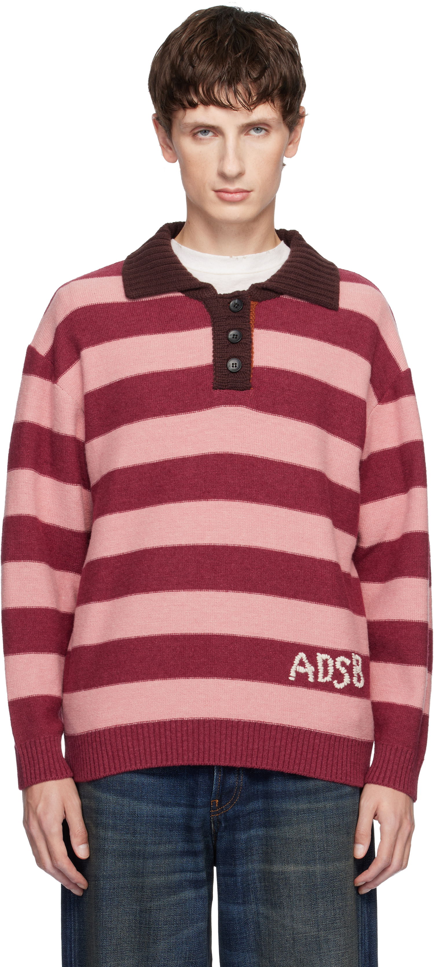 Polo skjorte Andersson Bell Loose-Fit Stripe Collar Polo Flerfarvet | atb1399w, 0