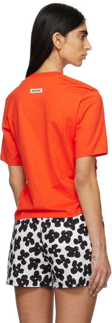 T-shirt MSGM Gathered T-Shirt Orange | 3841MDM114 257002, 2