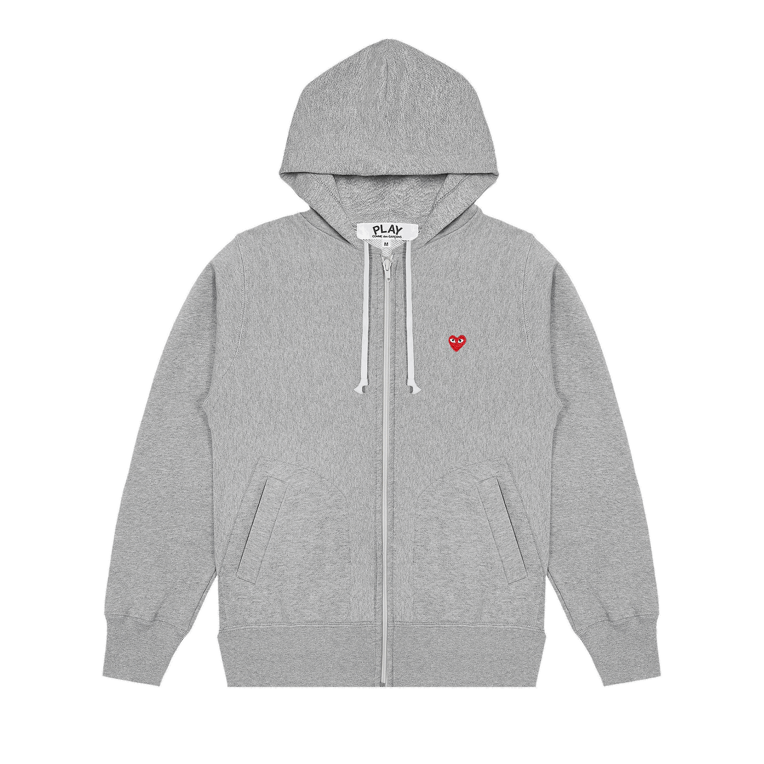 Sweatshirt Comme des Garçons PLAY Small Heart Zip Hoodie Grå | AZ T311 051 1, 0