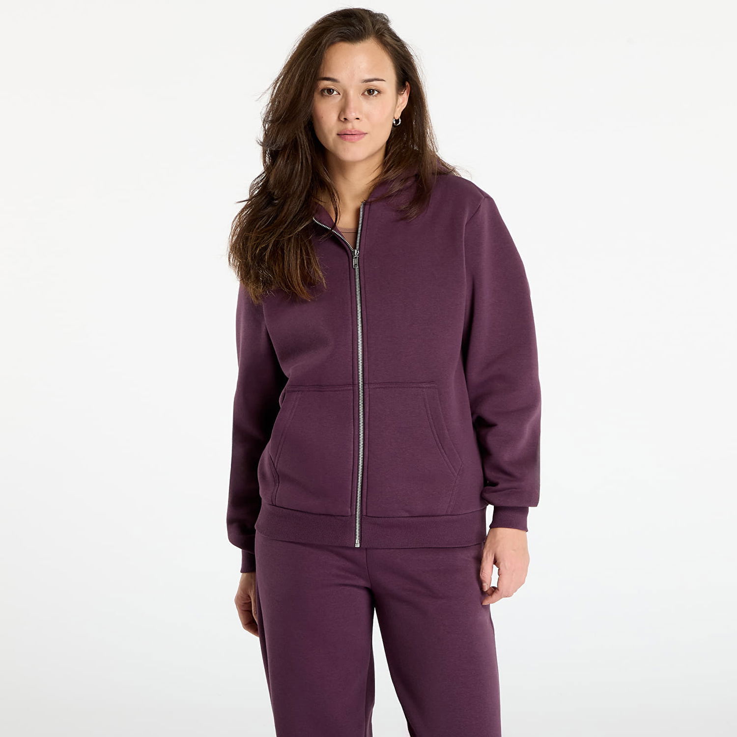 Sweatshirt Urban Classics Sweatshirt Fluffy Zip Hoody L Lilla | TB7286-18329, 0