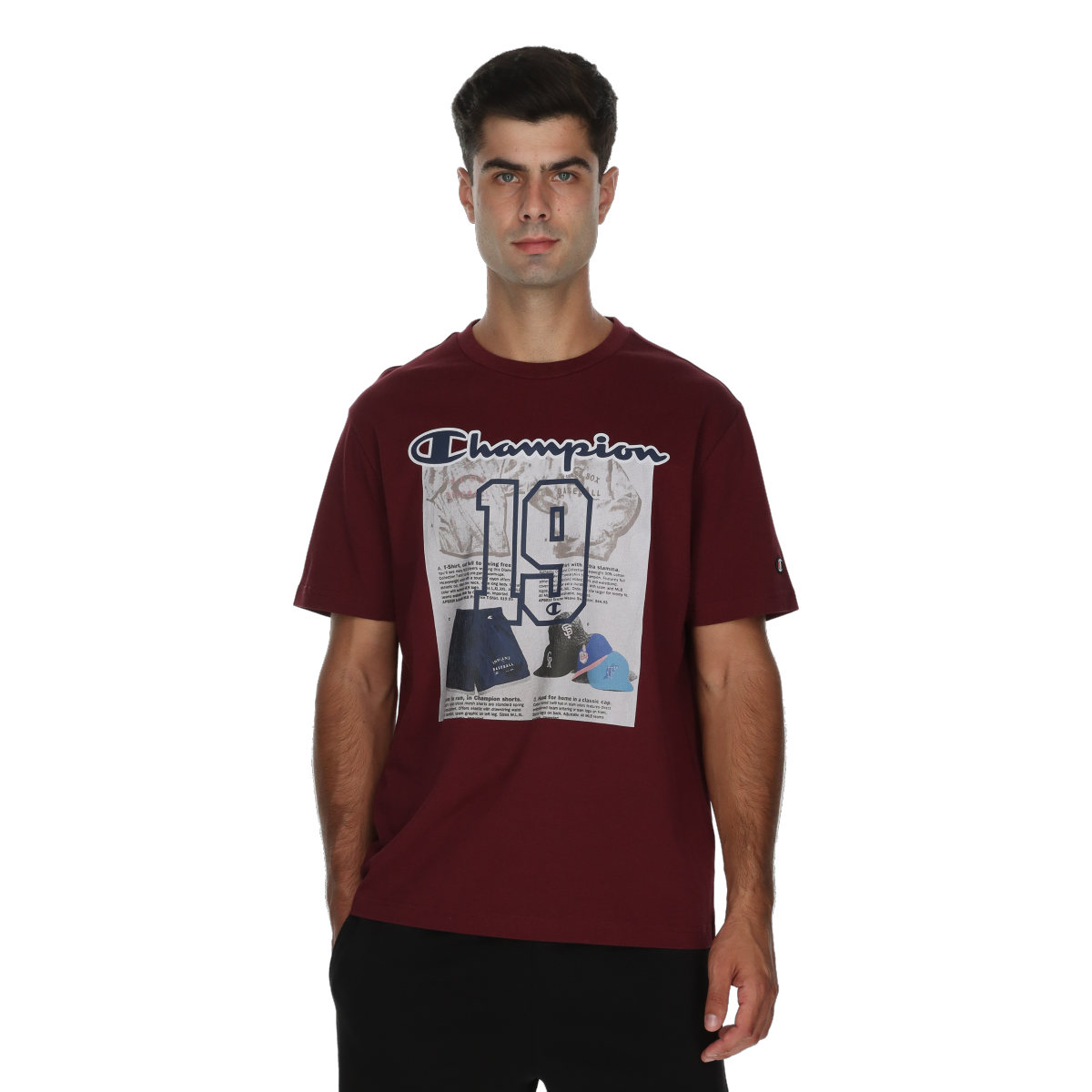 T-shirt Champion 19 Graphic Crewneck T-Shirt Bourgogne | 222124-RS506, 0