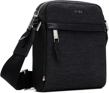 Skuldertaske BOSS Textured Fabric Crossbody Bag with Logo Hardware Sort | 50548022, 1
