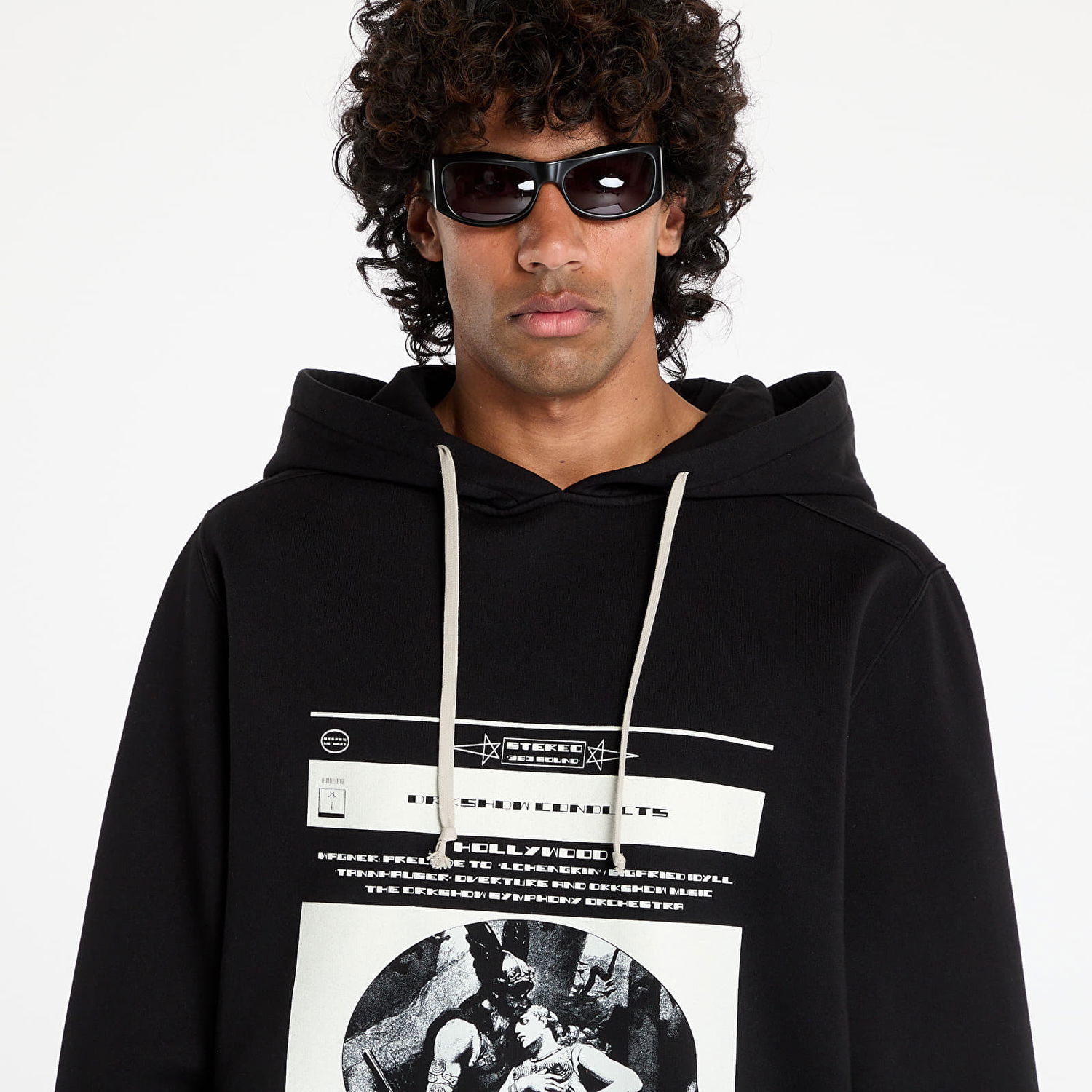 Sweatshirt Rick Owens DRKSHDW Oversized Hoodie Sort | DU01E3262 FEP1P 0911, 1