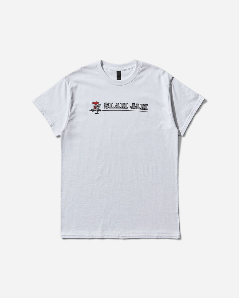 T-shirt Slam Jam Panini Slam Jam T-Shirt Hvid | SJPANINITEE WHT