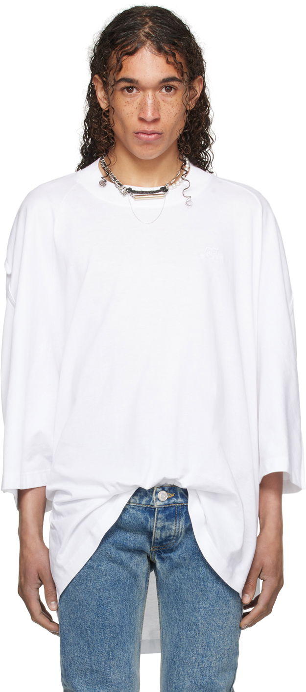 T-shirt Jean Paul Gaultier Jean Paul Gaultier Shayne Oliver Edition Oversized T-Shirt Hvid | 24/27-U-TS068B-J063-01