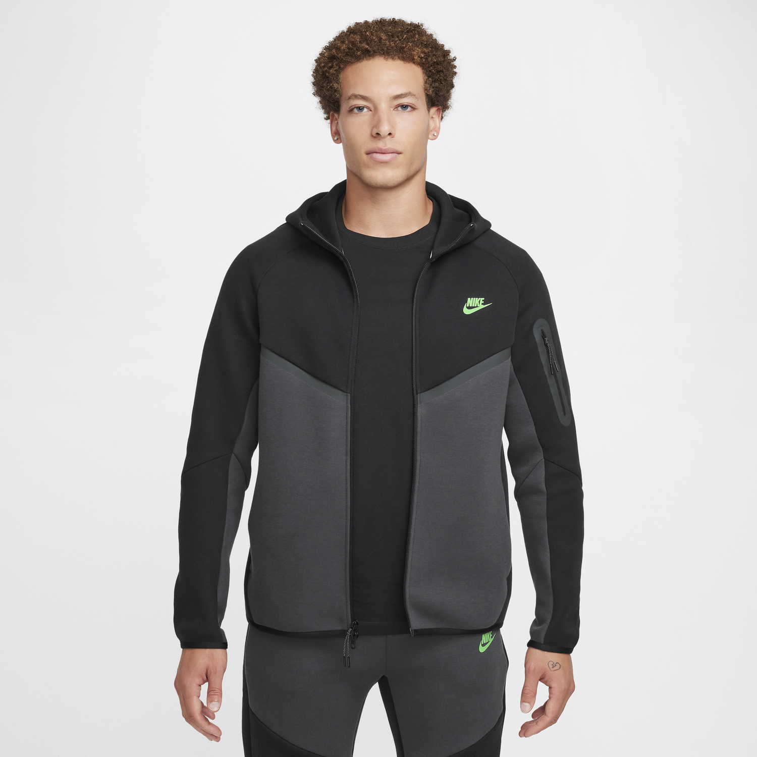Sweatshirt Nike Tech Windrunner Hoodie With Zipper Sort | HV0949-015, 0