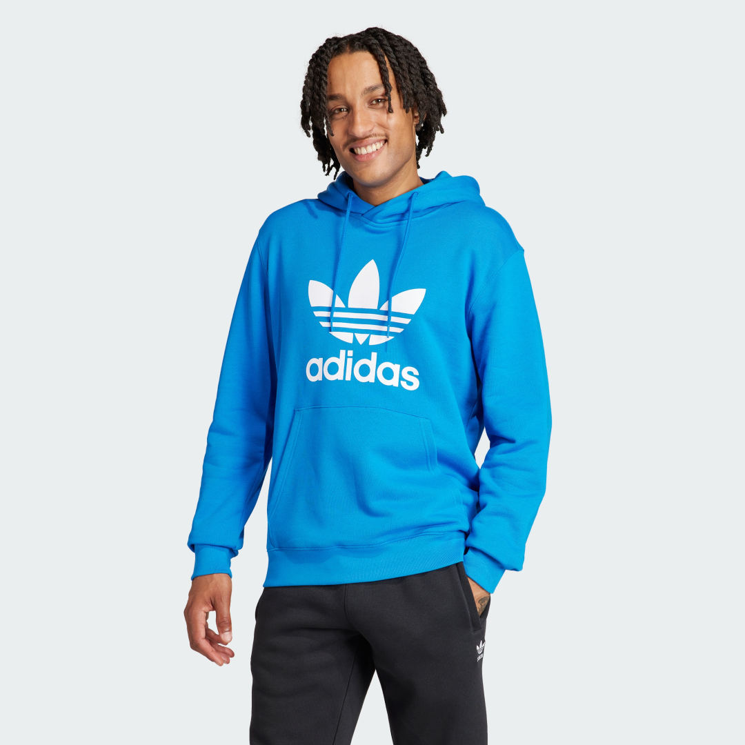 Sweatshirt adidas Originals Adicolor Classics Trefoil Hoodie Blå | IM9410, 1