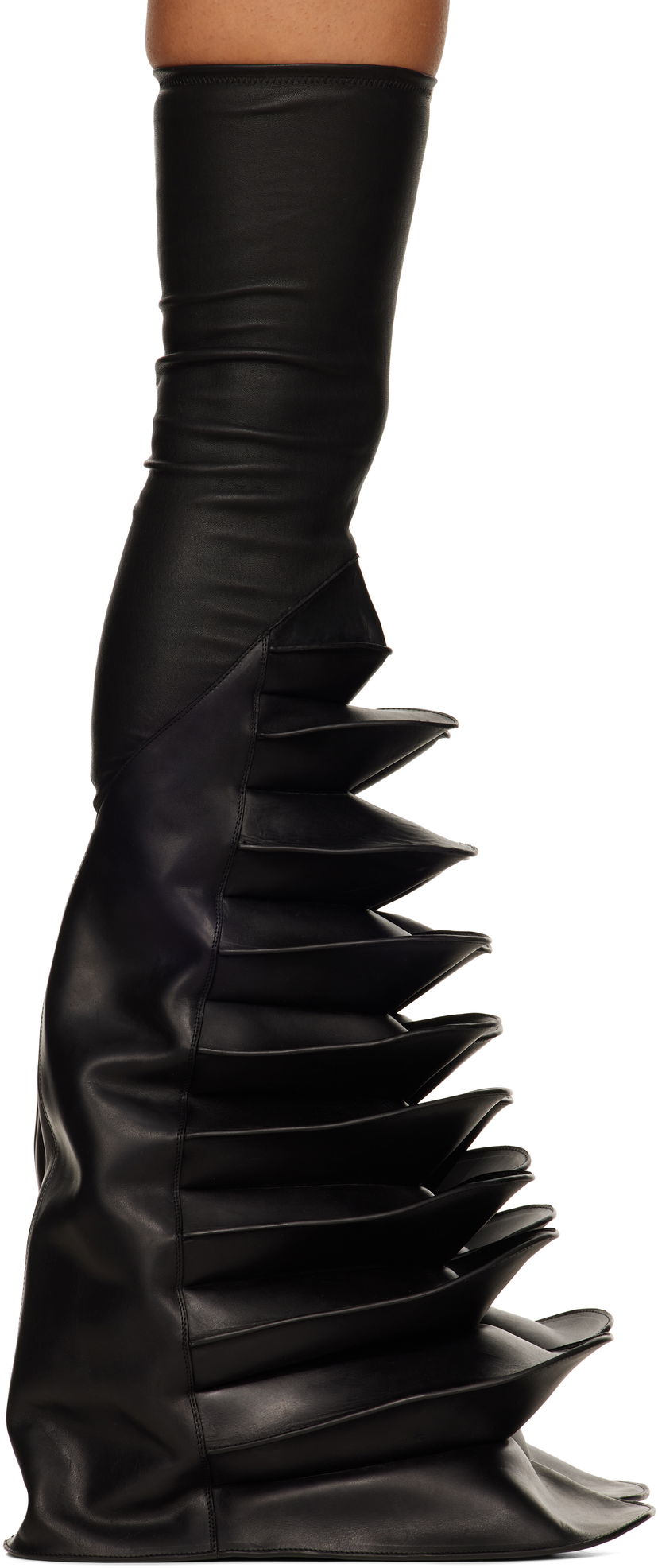 Bukser og jeans Rick Owens Rick Owens Porterville Rhino Cargoflares Tall Boots Sort | RO02D3825 LSLGE