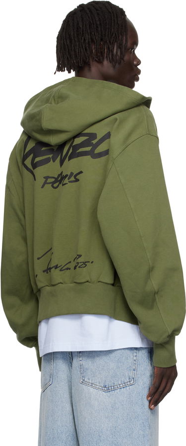 Sweatshirt KENZO Kenzo Paris Futura 2000 Edition Boxy Full-Zip Hoodie Grøn | FF65HO5514MT, 2