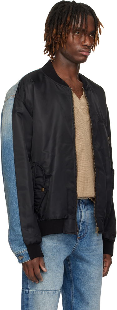 Bomberjakke Maison Margiela MM6 Maison Margiela Sports Denim Bomber Jacket Sort | SH0AM0044 MTN038, 1