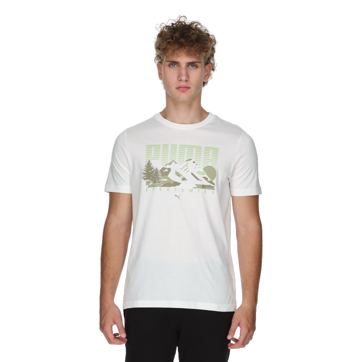 T-shirt Puma Graphics Mountain Landscape T-Shirt Hvid | 684828-02, 0