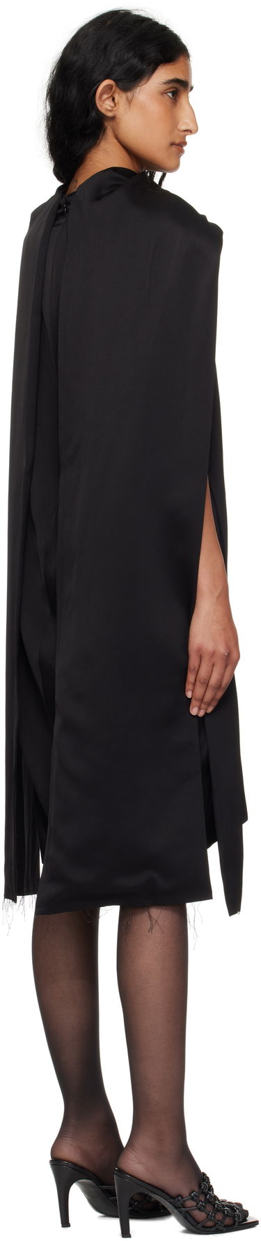 Kjole TOTEME Cocoon Scarf Minidress Sort | 253-WRD0198-FB0382, 2