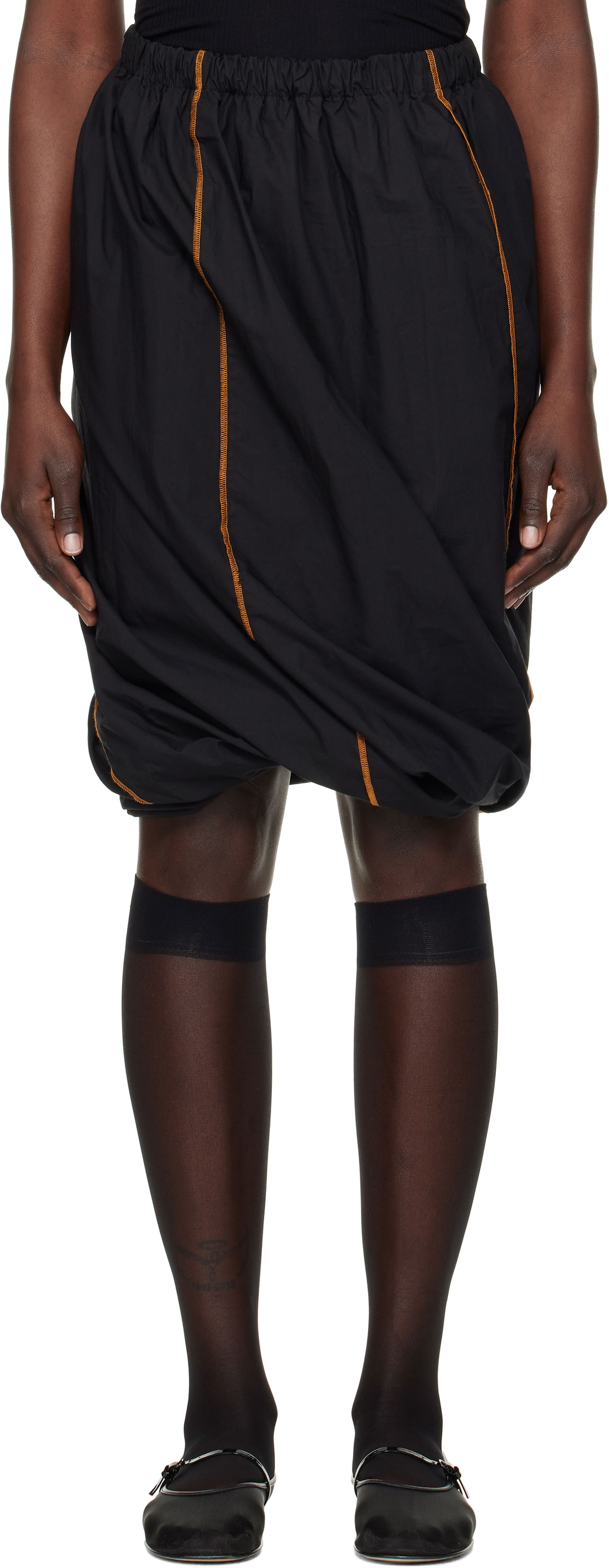 Nederdel Baserange Turn Midi Skirt Sort | SKTU-PO-SP25, 0