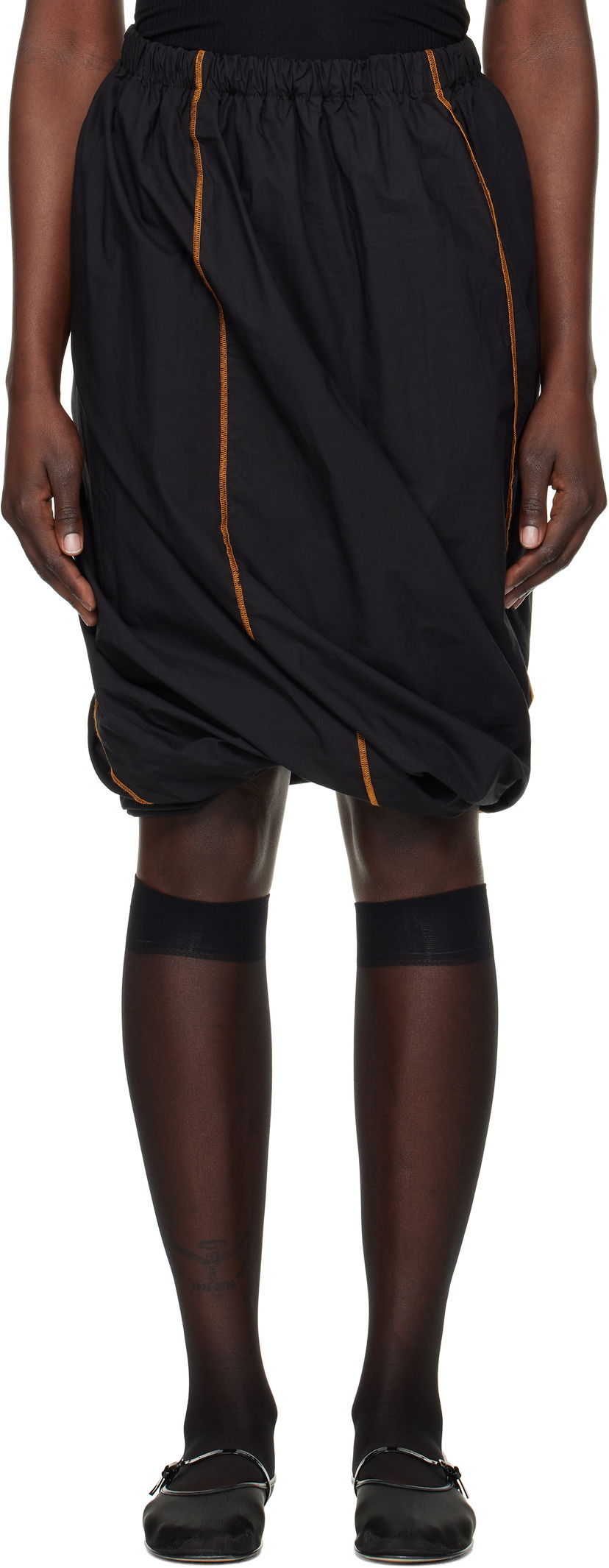 Nederdel Baserange Turn Midi Skirt Sort | SKTU-PO-SP25