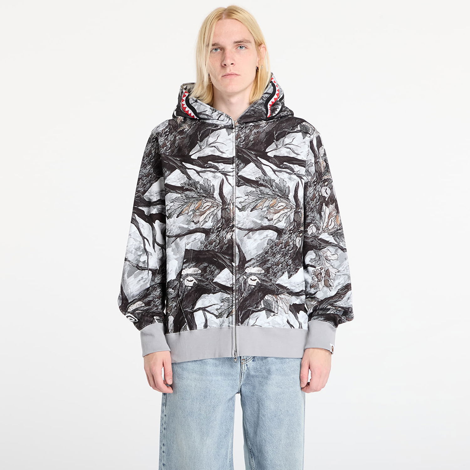 Sweatshirt BAPE Tree Edge Camo Shark Relaxed Fit Full Zip Hoodie Flerfarvet | 001ZPL801002MWHT, 0