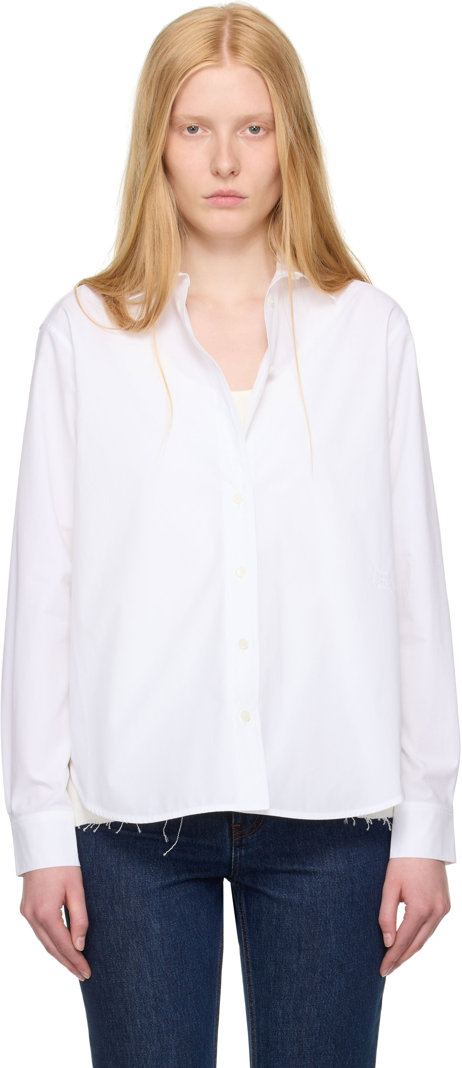 Skjorte TOTEME Signature Cotton Shirt Hvid | 243-WRT810-FB0119, 0