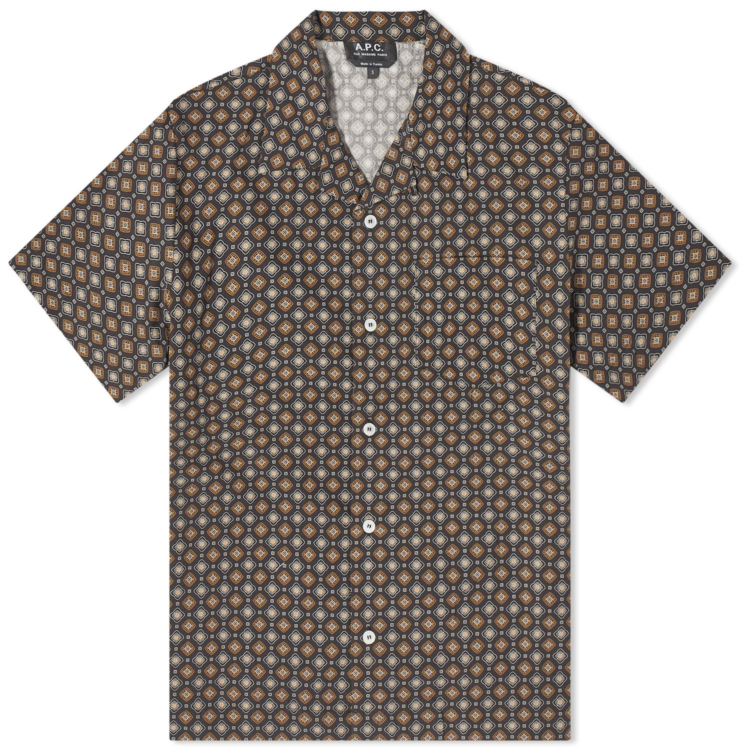 Skjorte A.P.C. Lloyd Geometric Vacation Shirt Sort | COGXP-H12495-LZZ, 0