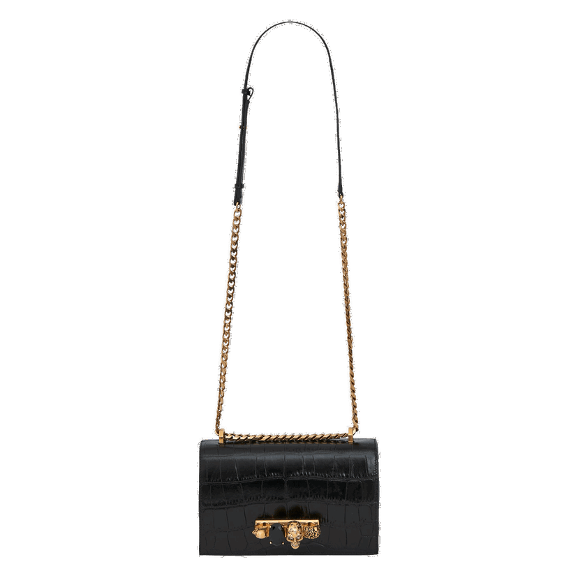 Håndtaske Alexander McQueen Alexander McQueen Jewelled Satchel Sort | 5541281HB0T1001
