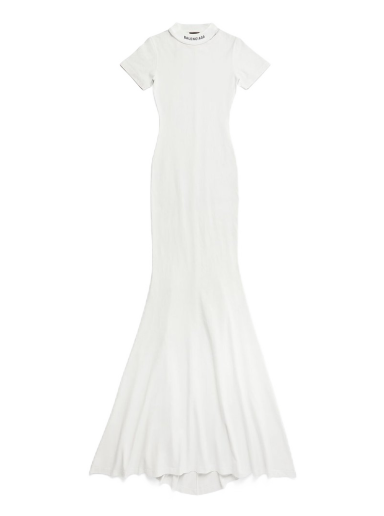 Kjole Balenciaga T-Shirt Maxi Dress Hvid | 744730TOVR99012