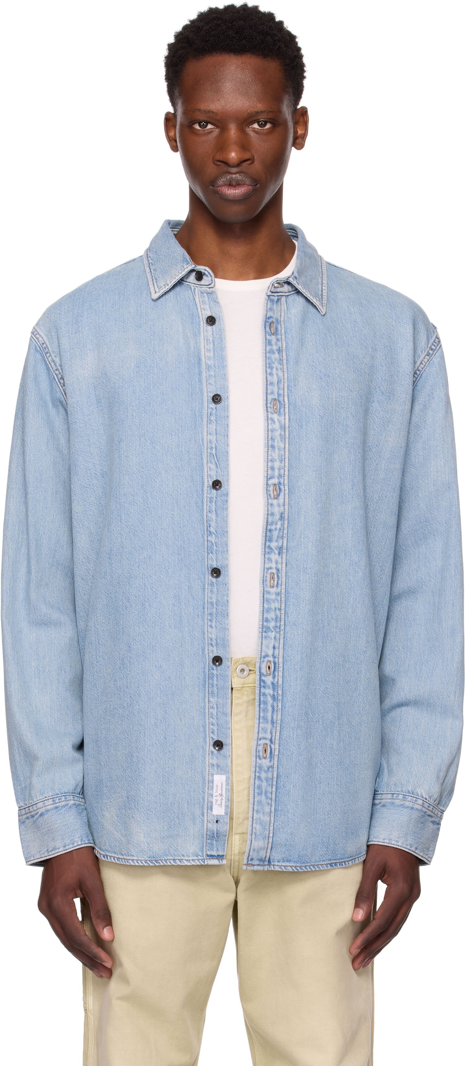 Skjorte rag & bone Rag & Bone Finch Denim Shirt Blå | MED25PA016FWSU, 0