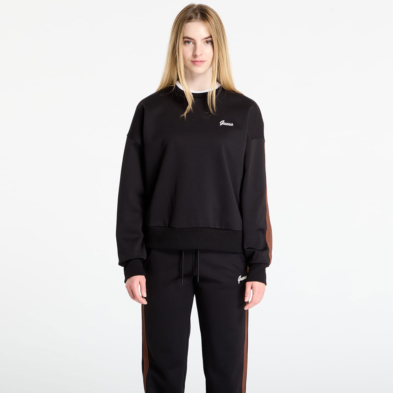 Sweatshirt GUESS GUESS Fabia Sweatshirt Sort | V5BQ03KCX22-JBLK, 0