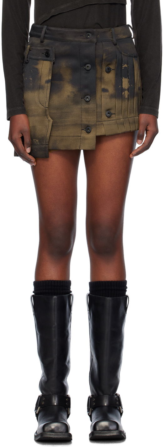Nederdel Feng Chen Wang Feng Chen Wang Gradient Printed Cargo Miniskirt Brun | FWF18SK10, 0