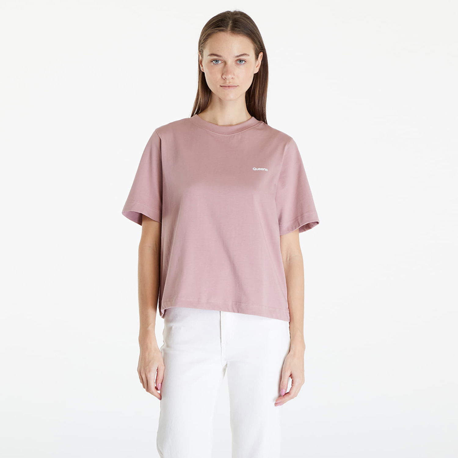 T-shirt Queens Essential T-Shirt With Contrast Print 3-Pack Multicolour Lyserød | QNS_028, 0