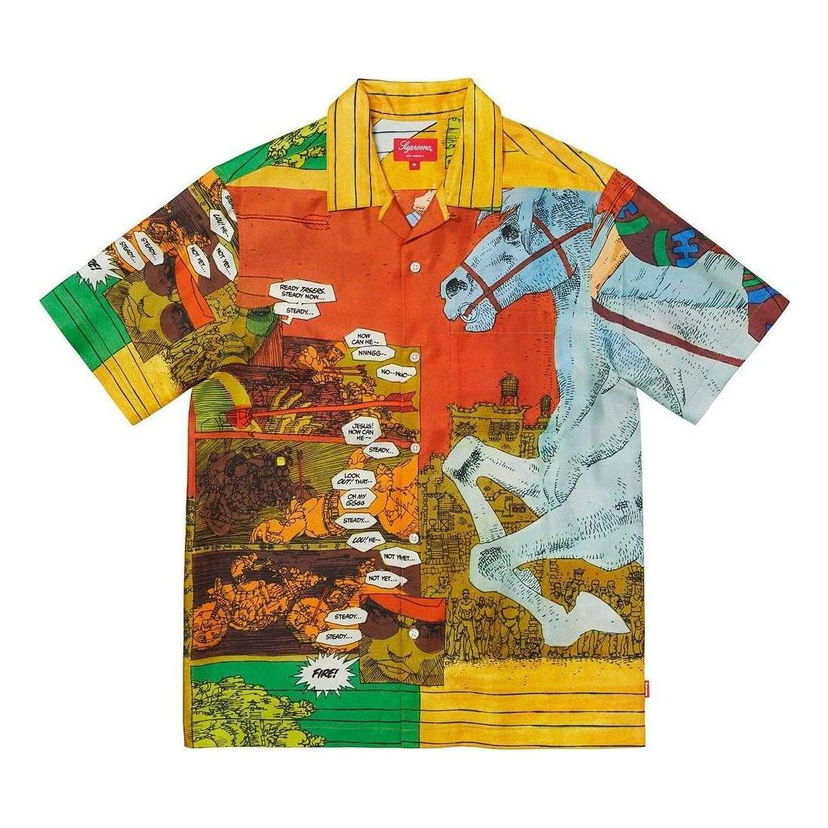 Skjorte Supreme Ronin Short Sleeve Silk Shirt Flerfarvet | SUP-SS23-023