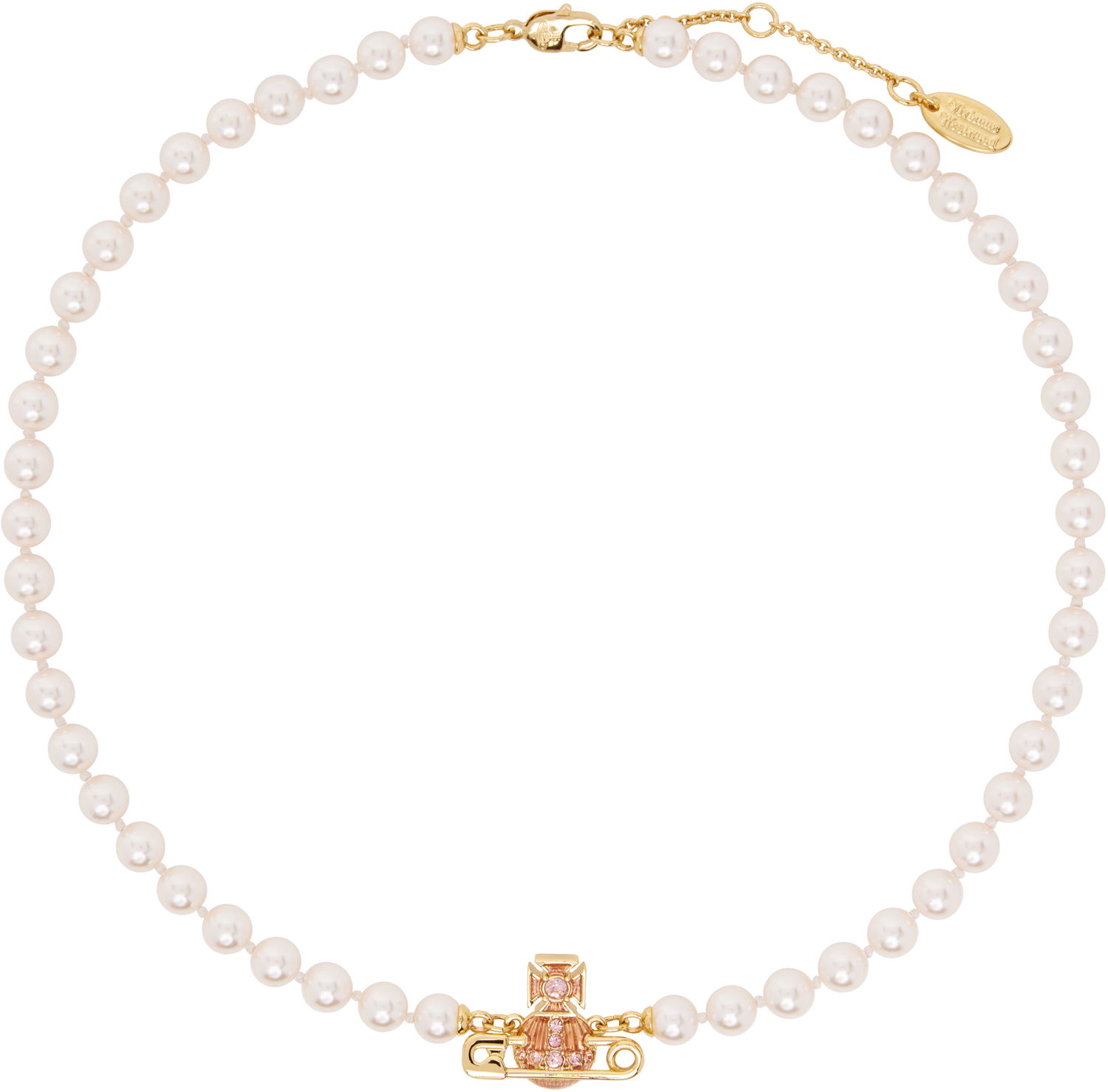 Halskæde Vivienne Westwood Vivienne Westwood Kitty Pearl Necklace Hvid | 6301011O-02R859-, 0