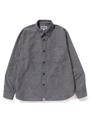 Skjorte BAPE One Point Relaxed Fit Chambray Shirt Grå | 1I70-131-002