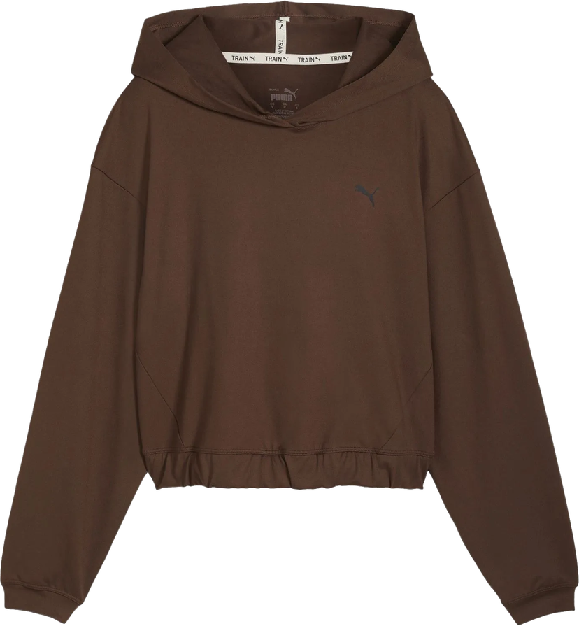 Sweatshirt Puma Puma Studio Foundations Cropped Hoodie Brun | 524848-65