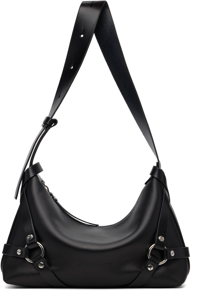 Skuldertaske Ann Demeulemeester Ann Demeulemeester Tamar Small Leather Shoulder Bag Sort | 2520-W-SB55-LT176-099