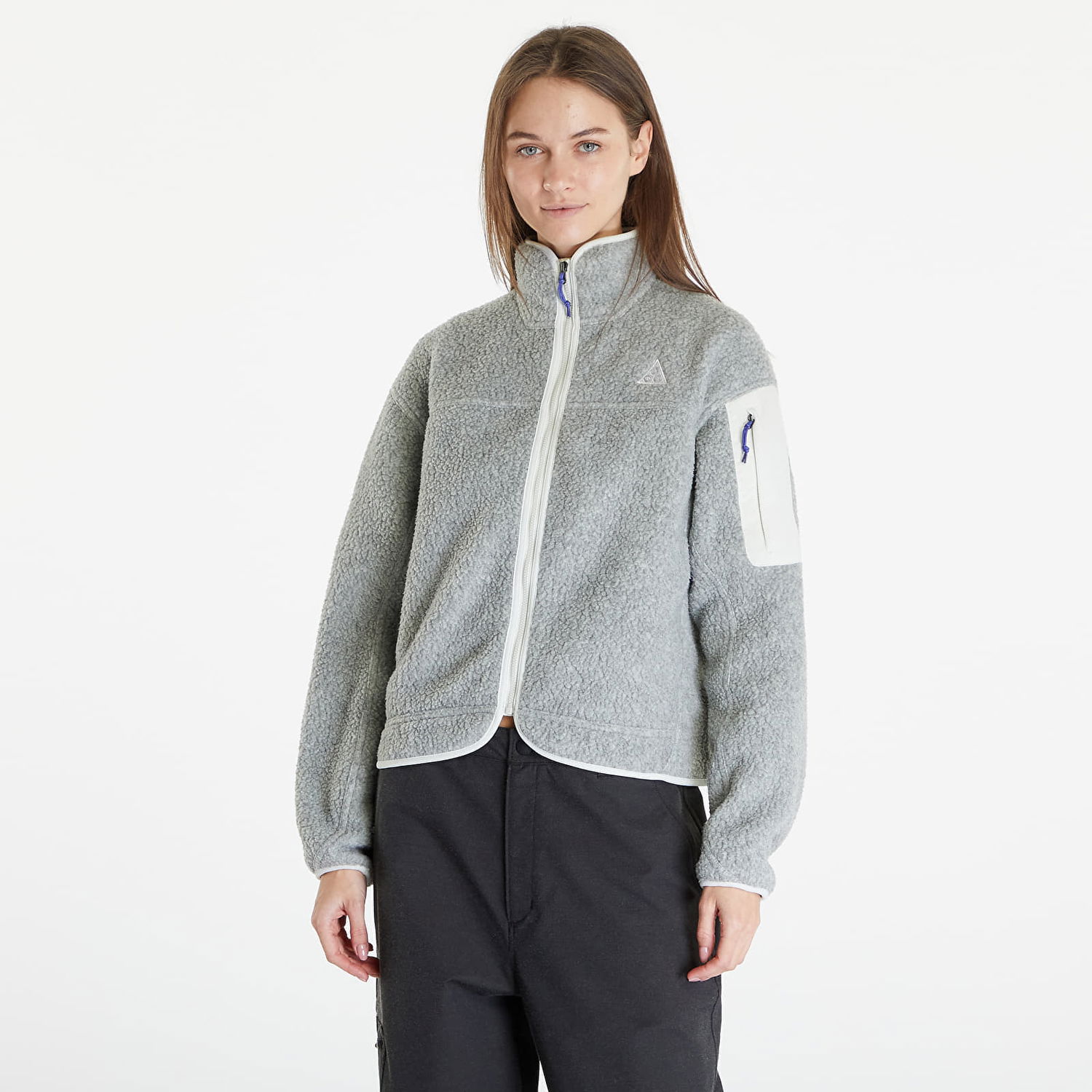 Jakke Nike ACG "Arctic Wolf" Polartec Oversized Fleece Full-Zip Jacket Sea Glass/ Sea Glass/ Summit White Grå | FB8006-020, 0