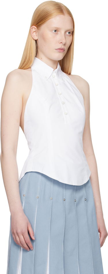 Tanktop Thom Browne Thom Browne Halter Top Hvid | FLL201A-03113, 1
