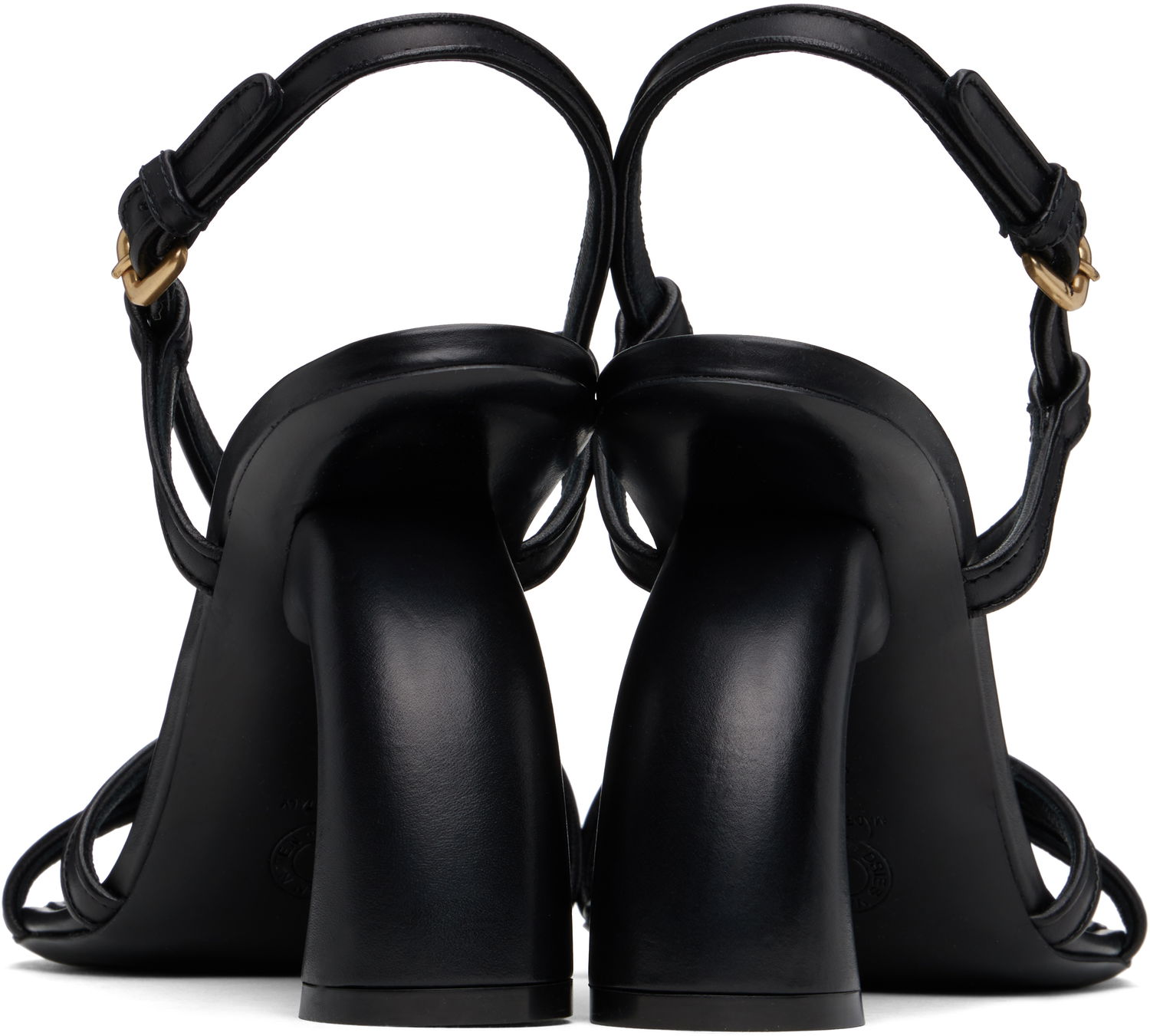 Skopleje Dries Van Noten Dries Van Noten Leather Heeled Sandals Sort | WS251-1565-109, 1