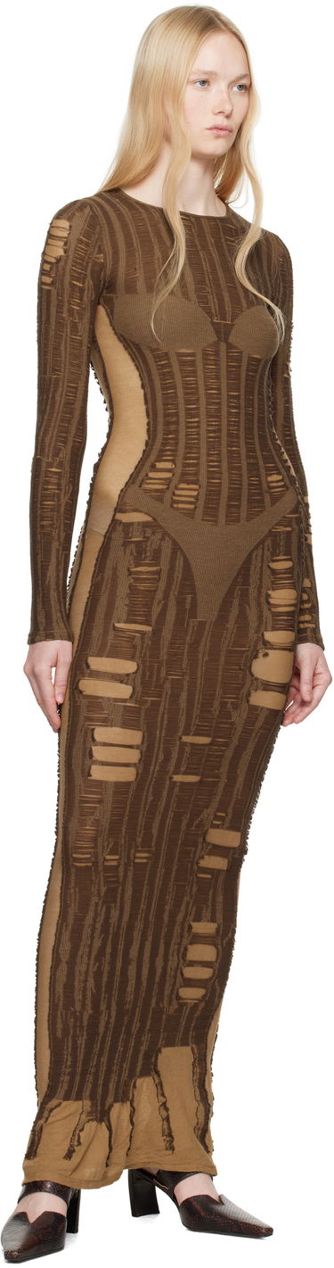 Kjole Diesel Diesel M-Calimera Maxi Dress Brun | A18125 0BJBI, 3