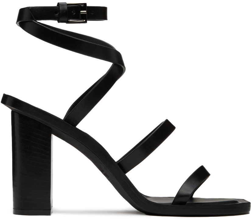 Sneakers og sko Max Mara Juttal Heeled Sandals Sort | 2414521092600