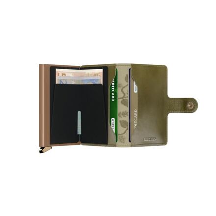 Tegnebog Secrid Floral Embroidered Mini Cardholder Wallet Grøn | MSt-Olive, 1