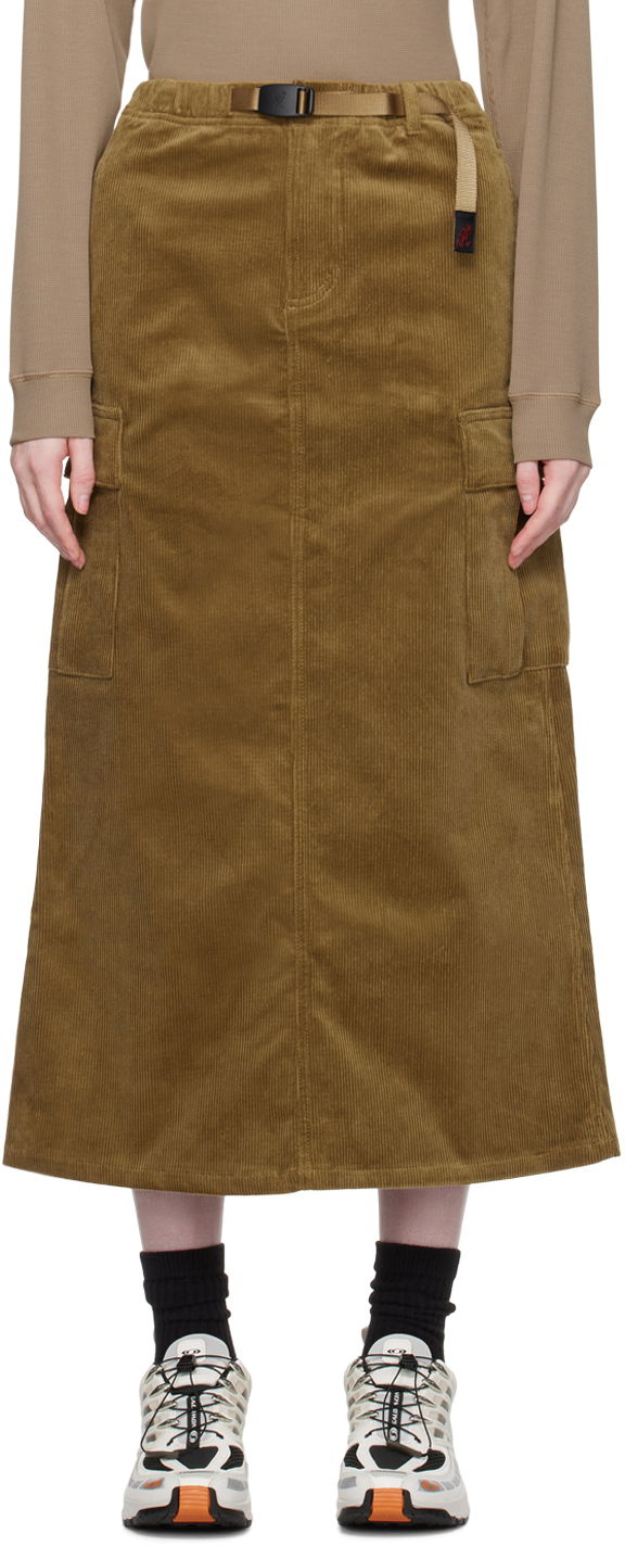 Nederdel GRAMICCI Corduroy Cargo Maxi Skirt Brun | G3FW-SK008, 0