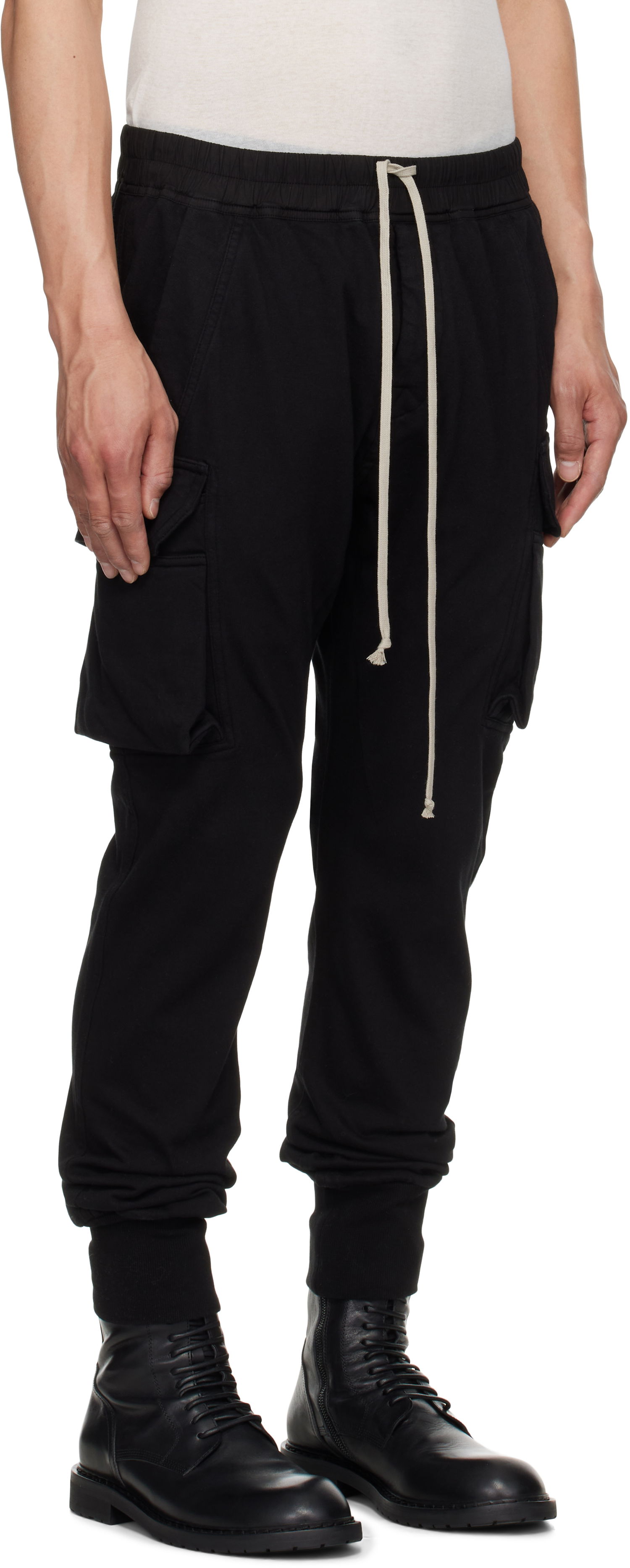 Joggingbukser Rick Owens Rick Owens DRKSHDW Hollywood Mastodon Cut Cargo Pants Sort | DU01E3386 RIG, 1