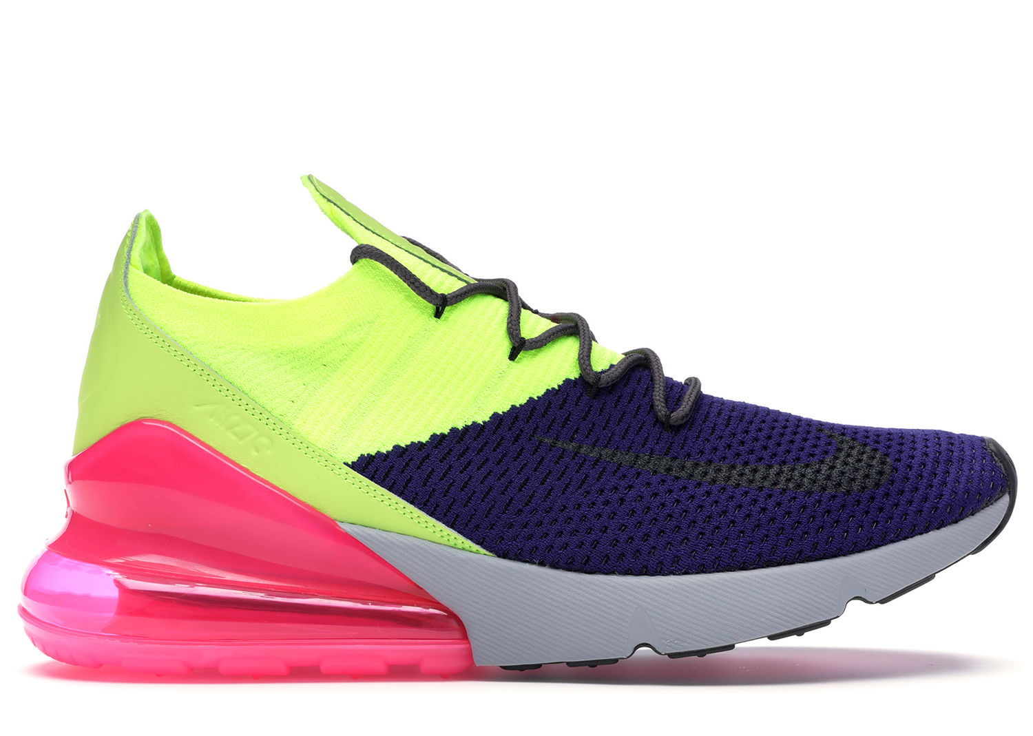 Sneakers og sko Nike Air Max 270 Flyknit Regency Purple Volt Grøn | AO1023-501, 0