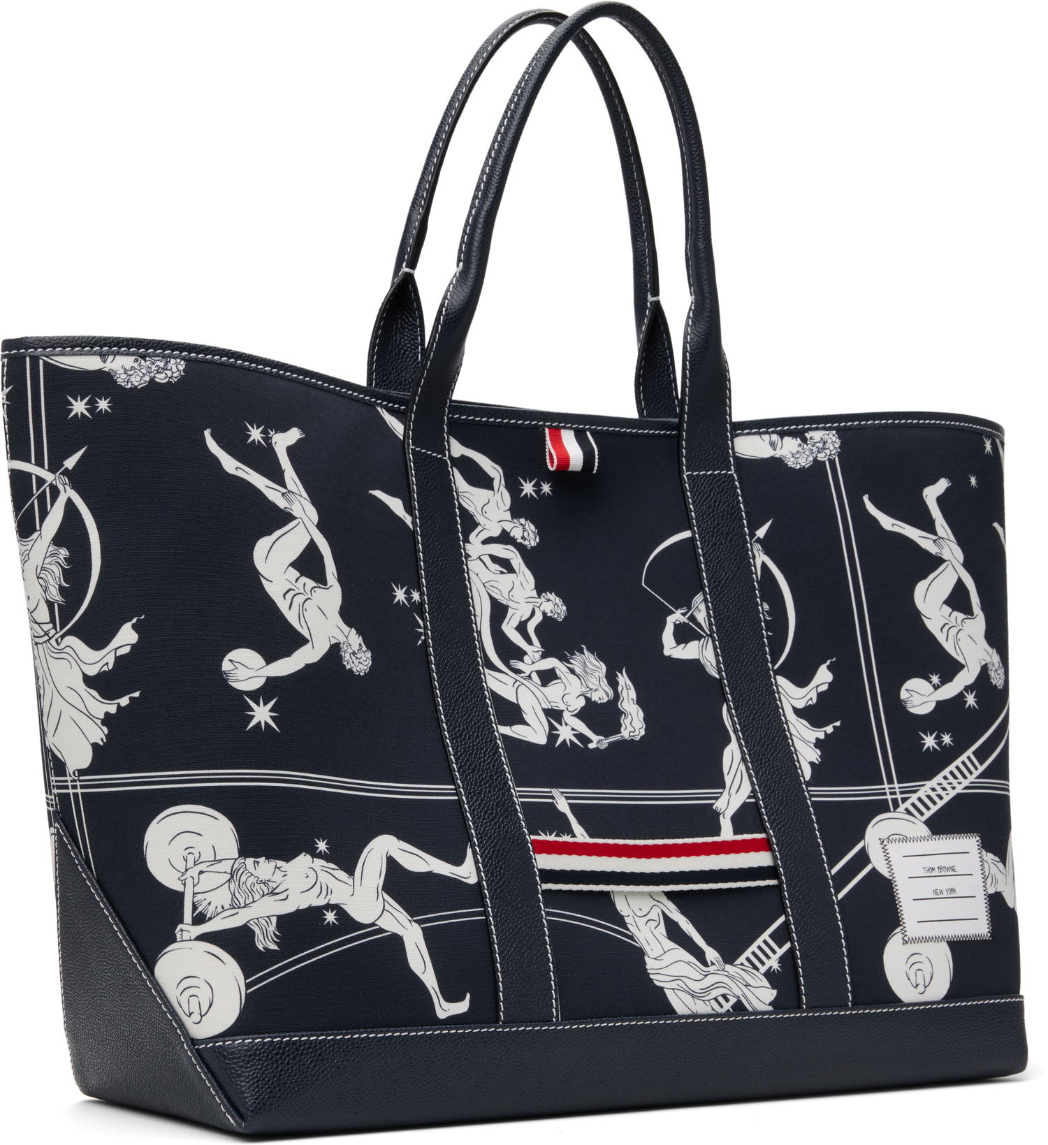 Mulepose Thom Browne Thom Browne Olympic Constellation Medium Tool Tote Mørkeblå | MAG389A-F0891, 1