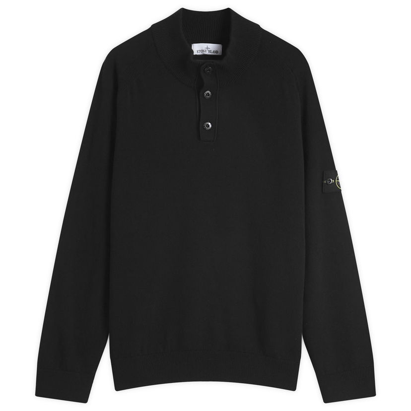 Sweater Stone Island Geelong Wool Half Button Knit, Large Sort | K1S155100043-V0029