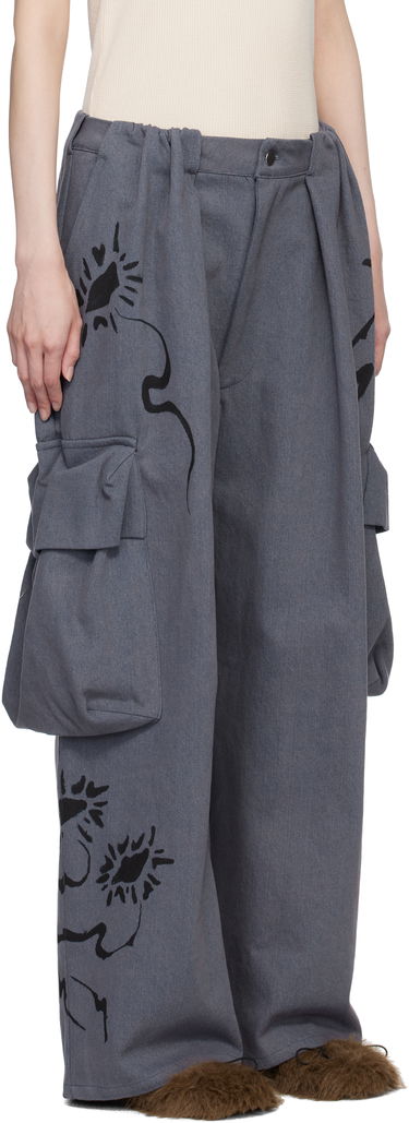 Cargo bukser Collina Strada Collina Strada Pleated Denim Cargo Pants Grå | XX6038, 1