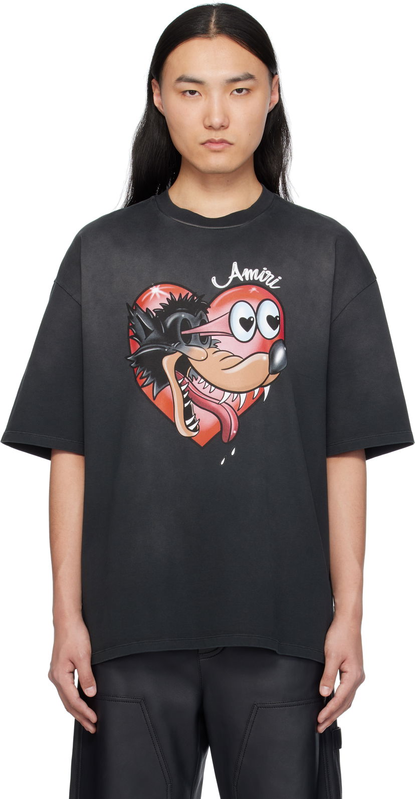 T-shirt AMIRI Amiri Hopeless Romantic T-Shirt Sort | AMJYTE1170